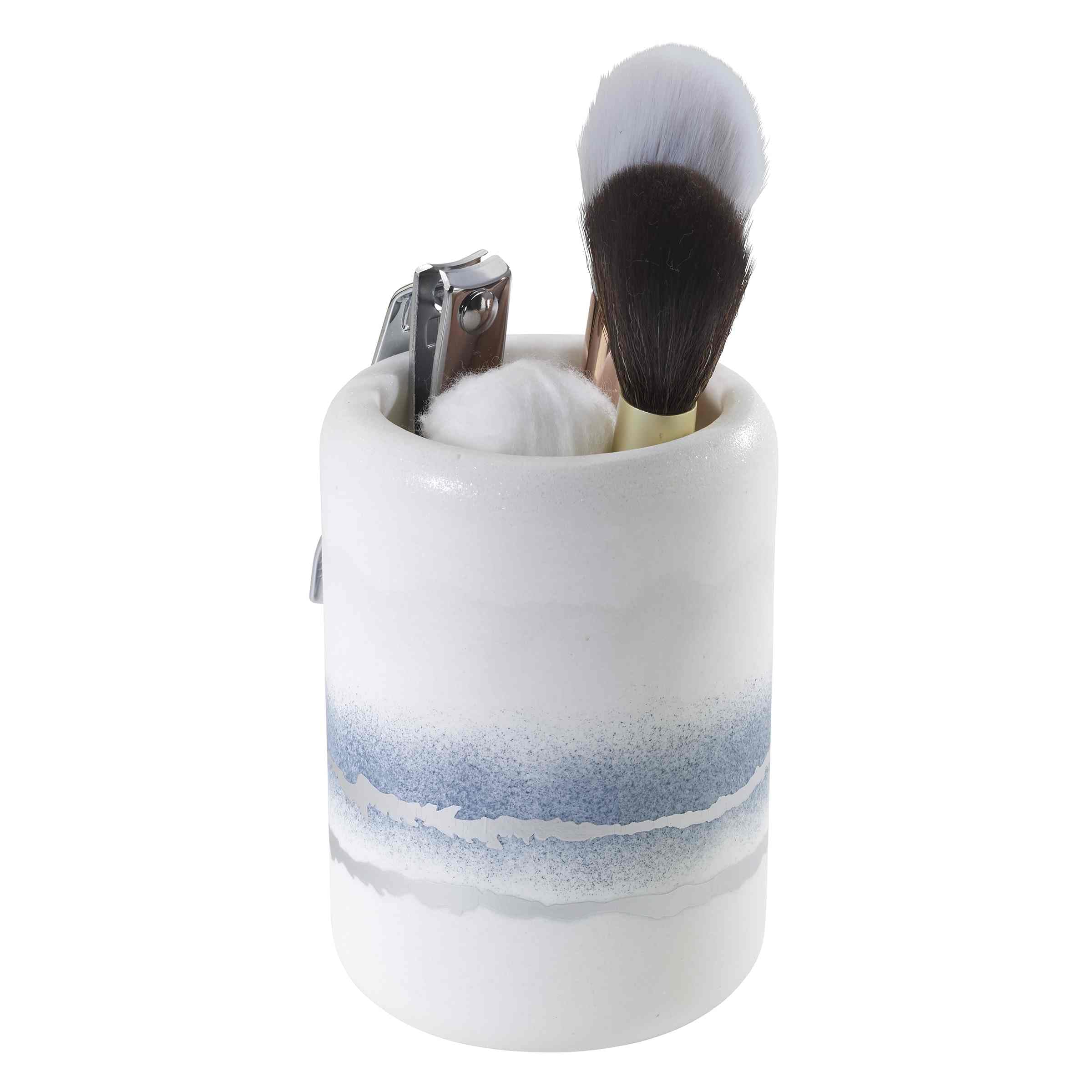 Avanti Linens Marble Resin Tumbler - Elegant Countertop & Bathroom Accessories for Home Decor (Murano Collection) - Perfect for Coffee, Tea, or Bathroom Essentials Storage