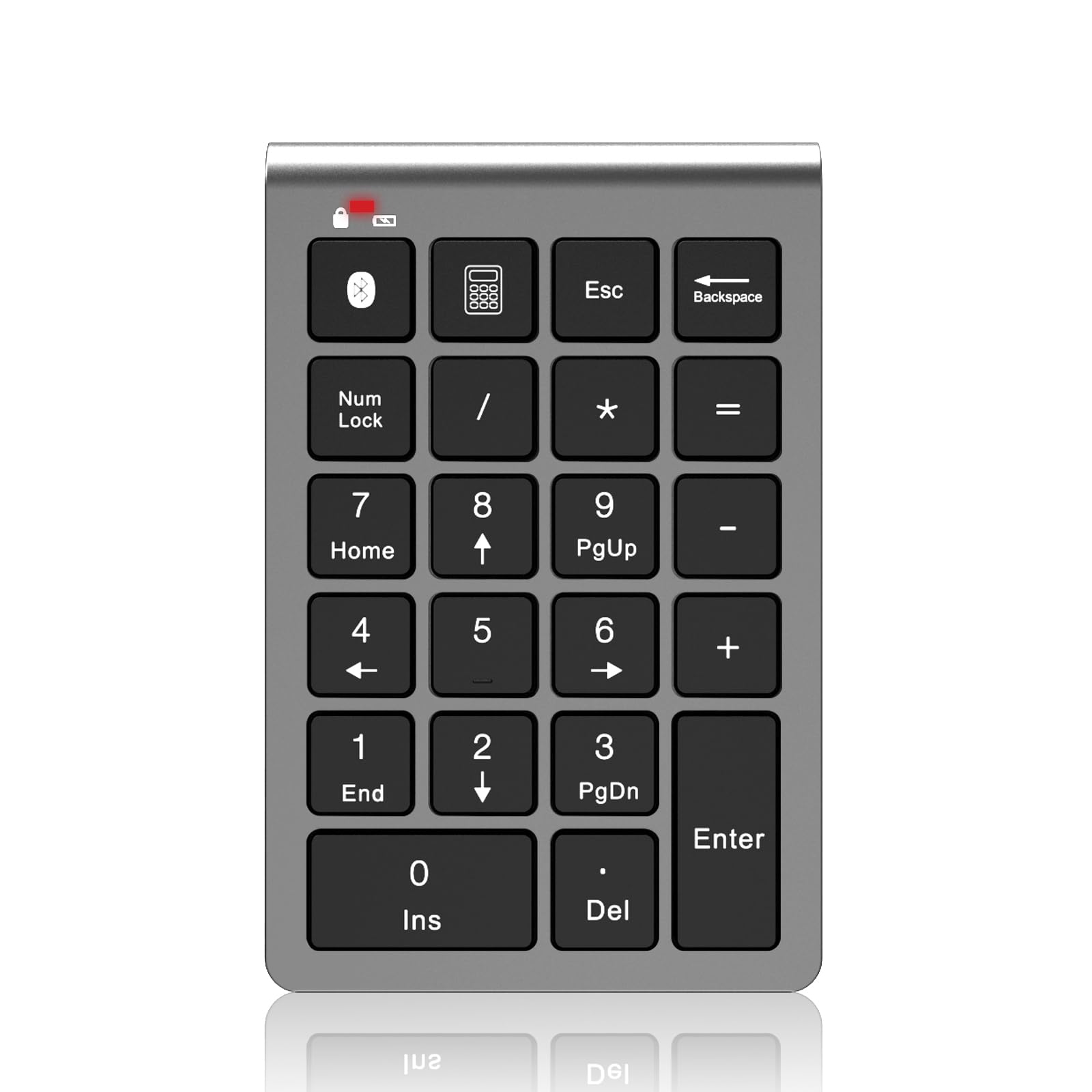 Rechargeable Bluetooth Numeric Keypad for Laptop - Wireless & Wired 22-Key USB Number Pad for MacBook, Chromebook, Surface Pro - Perfect for Accounting, Data Entry and Office Work