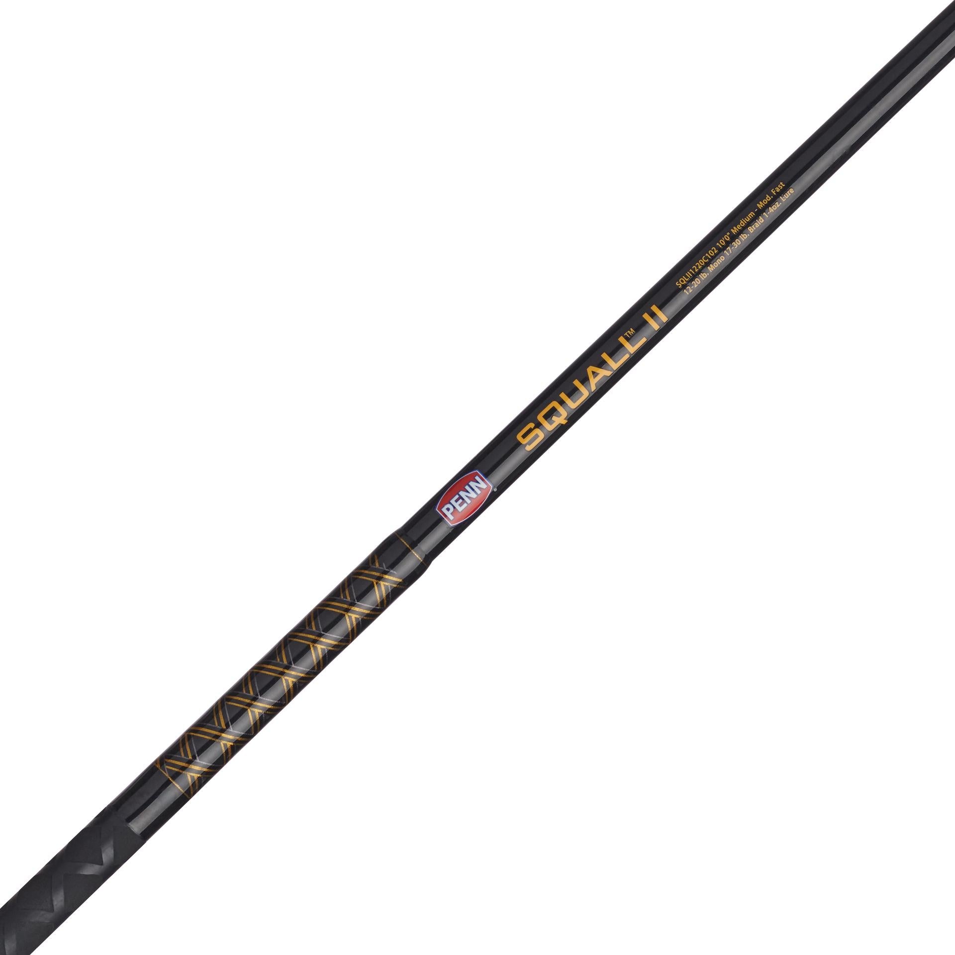 Squall® II Star Drag Conventional Fishing Rod and Reel Combo - Saltwater & Freshwater Angling for Offshore, Inshore, and Pier Fishing