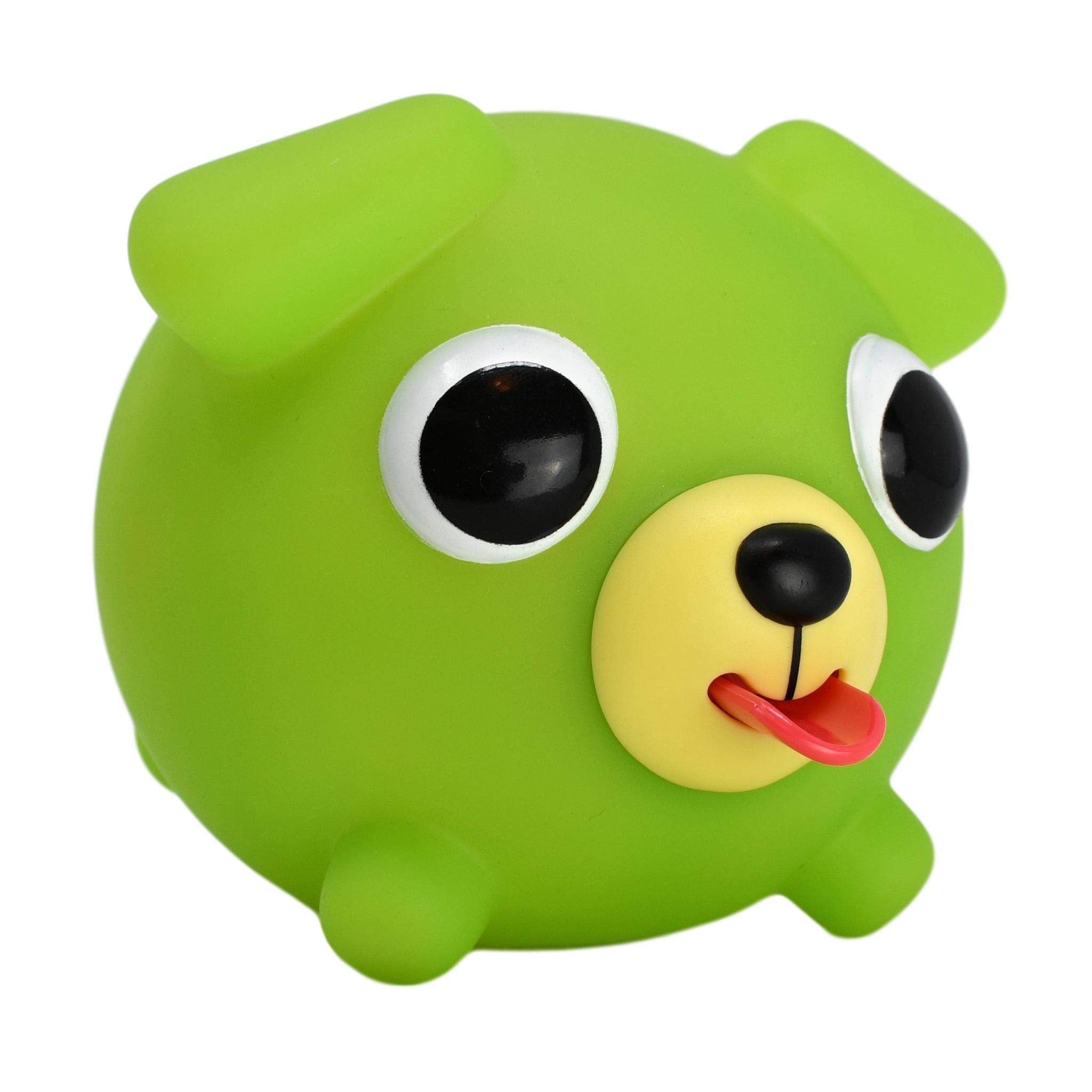 Sankyo Toys Squeeze and Play Sound Ball - Interactive Neon Green Dog Toy for Babies & Toddlers | Fun Sensory Play, Early Learning, and Pet Training | Perfect for Playtime, Gifts, and Developmental Activities