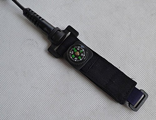 Premium Coiled Paddle Leash with Compass for Kayaking, Canoeing & Fishing - Secure Your Paddle or Fishing Rod - Perfect for Outdoor Water Sports & Adventure Activities