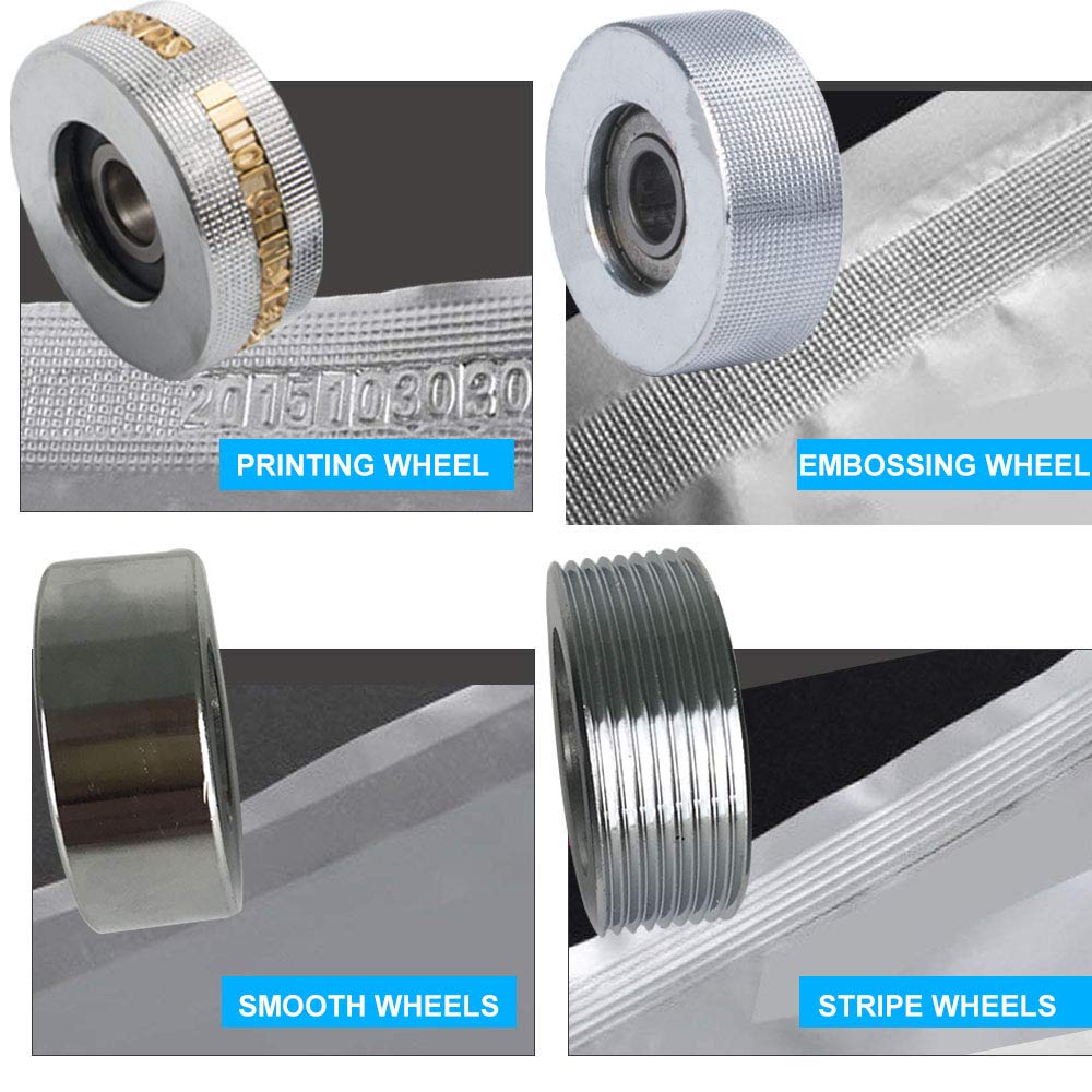 Continuous Sealing Machine Accessories - Embossing, Printing & Smooth Wheels for Band Sealers | Replacement Parts for Food Packaging & Industrial Sealing
