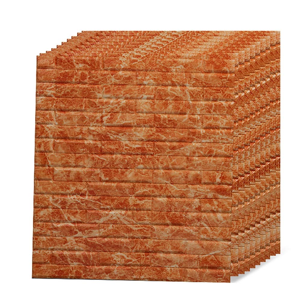 10 Pack Self-Adhesive 3D Brick Wallpaper Stickers - Peel and Stick PE Foam Wall Panels for TV Backdrop, Sofa Background, Home & Office Wall Decor (3 Color Options) - Easy DIY Home Improvement Solution
