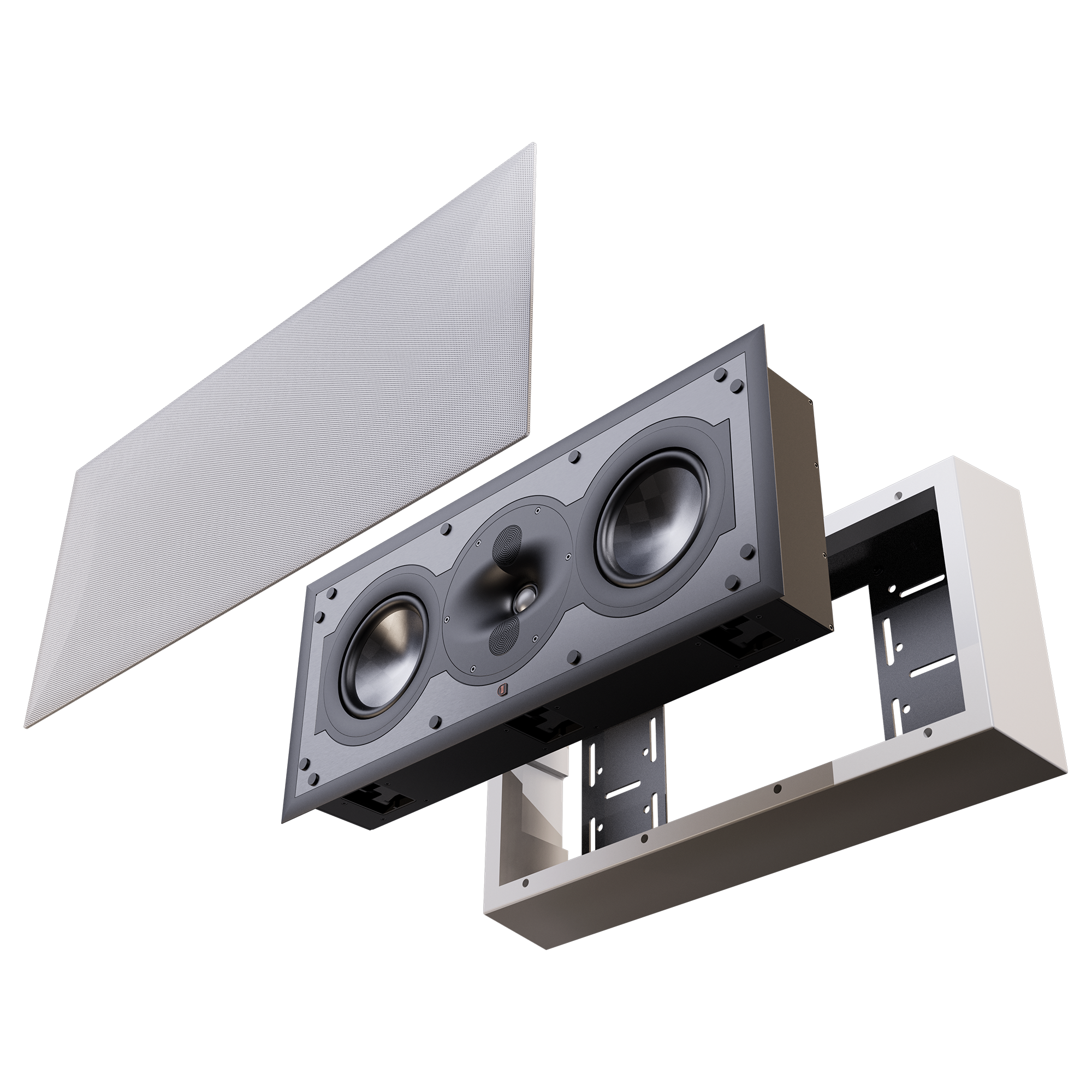 PERLISTEN On-Wall Speaker Frame Kits - Premium Home Theater & Audio Wall Mounting Solution for Surround Sound Systems