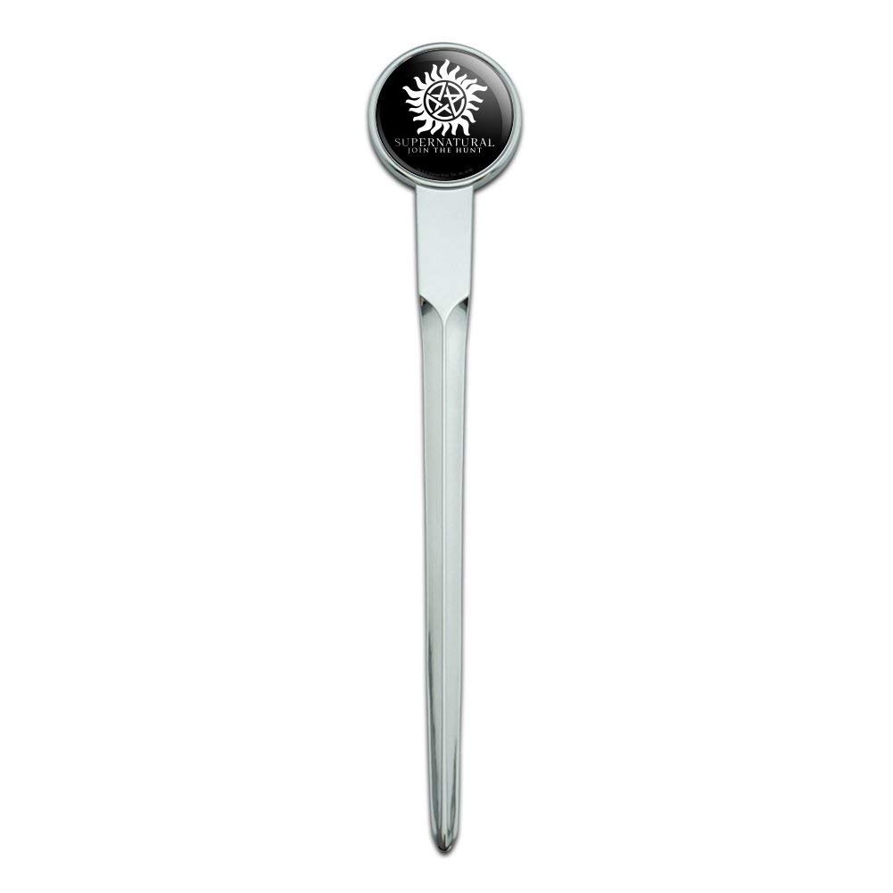 Supernatural Anti-Possession Symbol Chrome Plated Metal Letter Opener - Perfect for Collectors, Fans & Office Use (Gift Idea for Supernatural TV Show Enthusiasts)