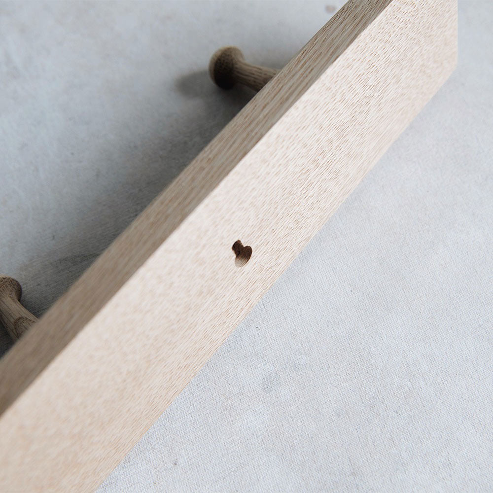 Solid Oak Shaker Peg Rail - Rustic Wooden Wall Hanger for Coats, Hats & Decor | Perfect for Entryway, Mudroom & Farmhouse Style Homes