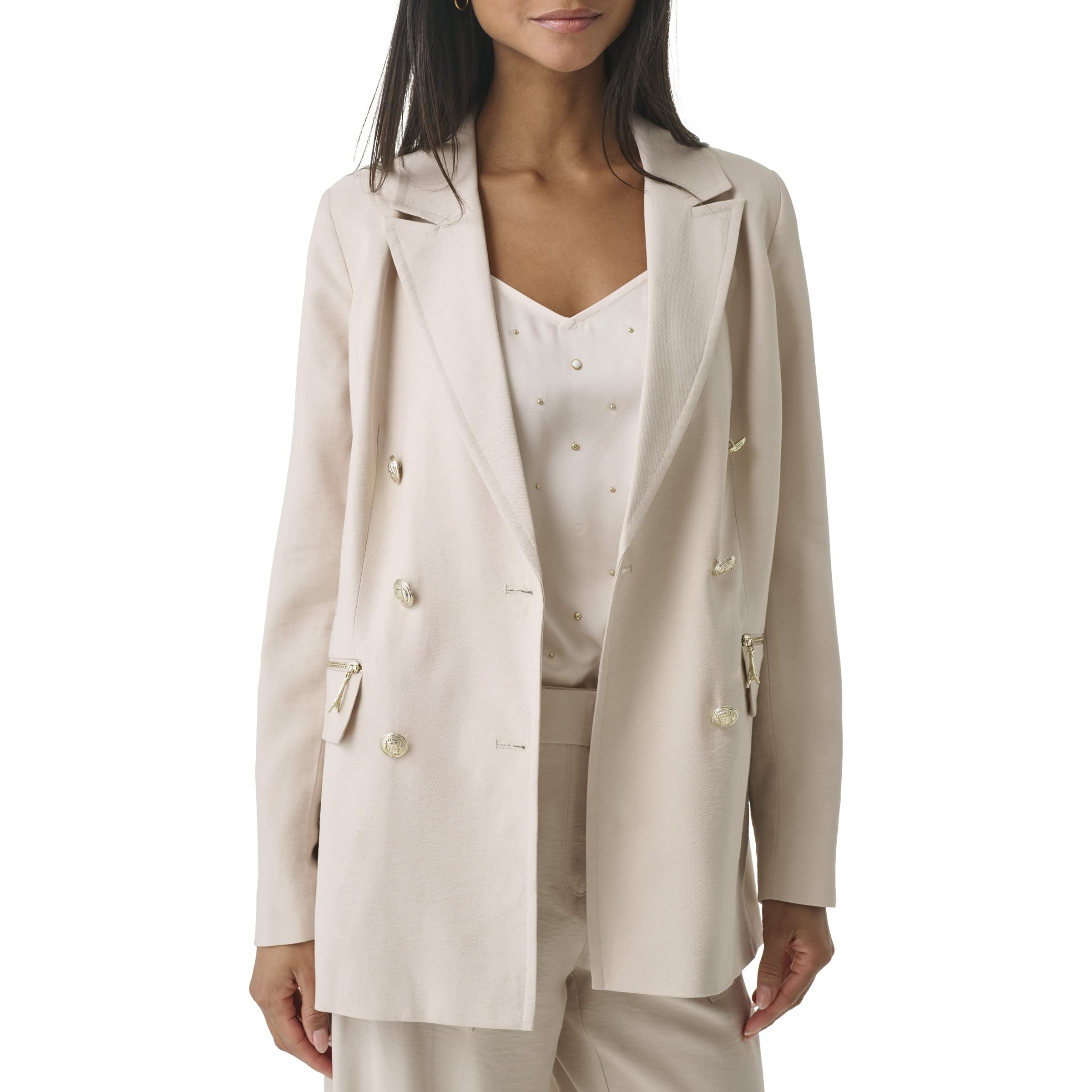 KARL LAGERFELD Women's Long Sleeve Blazer Jacket - Classic Fashion Blazer for Office, Business & Formal Events