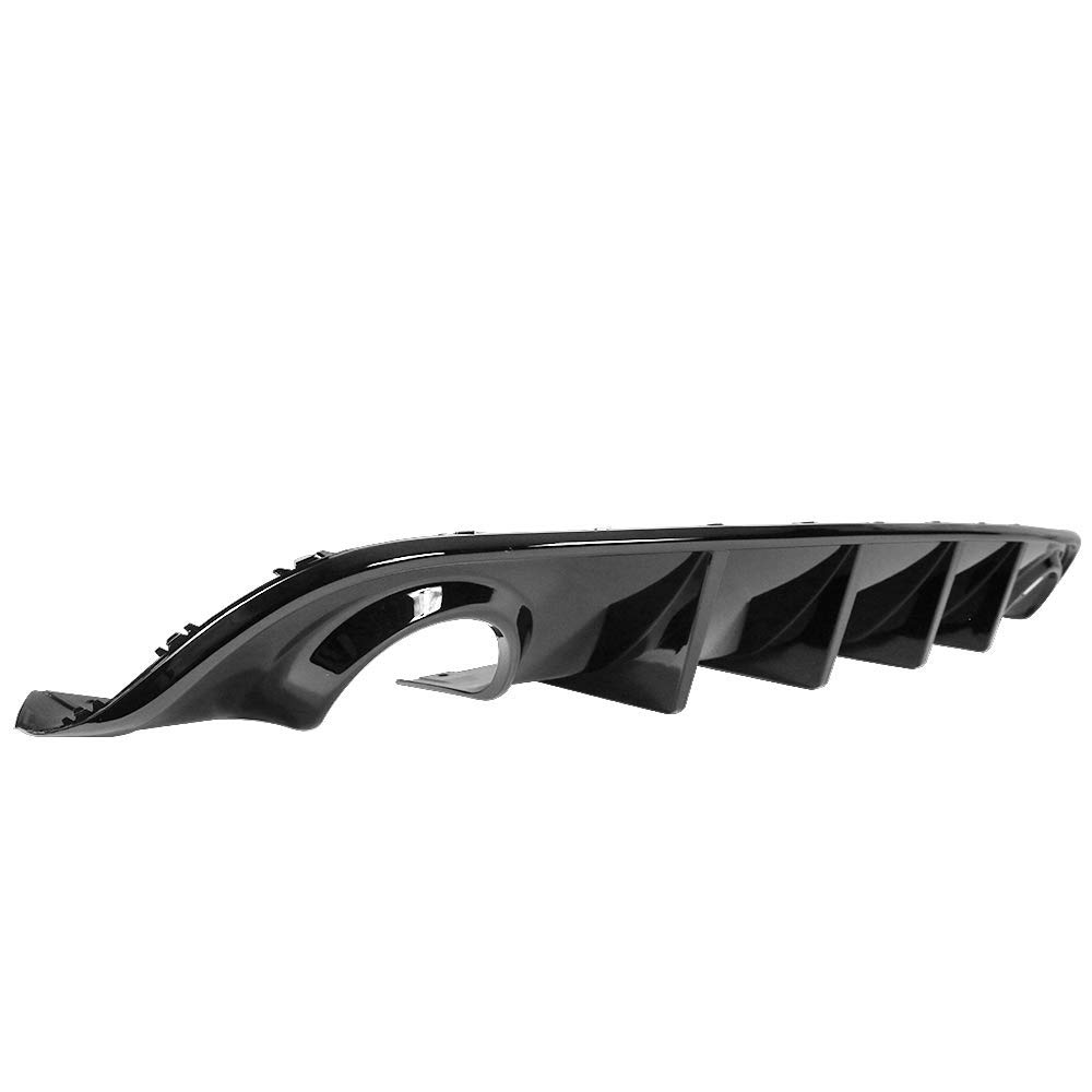 IKON MOTORSPORTS Rear Bumper Lip Diffuser for 2015-2023 Dodge Charger SRT | Glossy Black V3 Style Splitter Spoiler | Aggressive Look & Enhanced Aerodynamics | Perfect for Car Enthusiasts & Street Racing