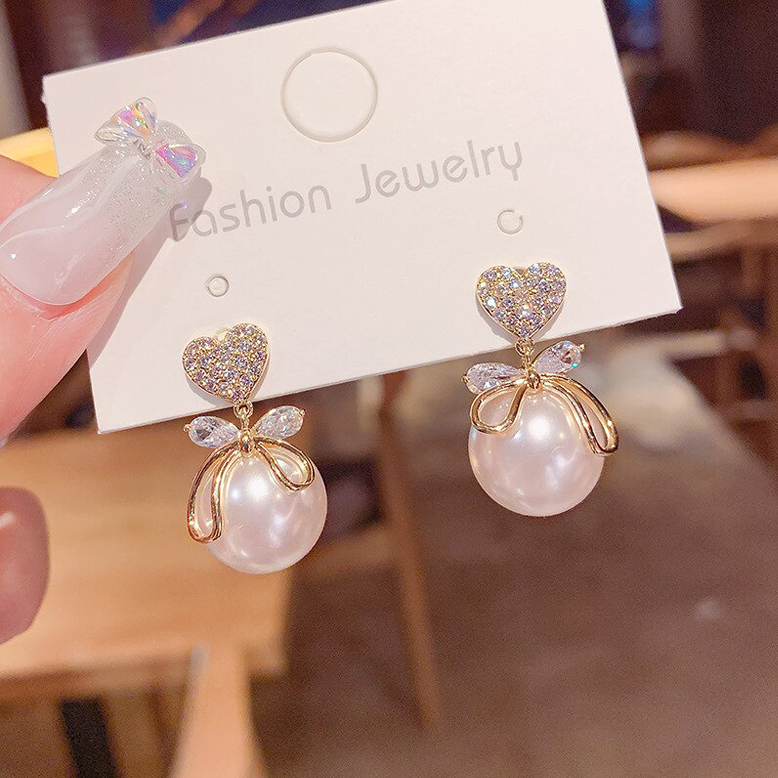 Stylish Butterfly Ear Cuffs with Pearl Chain Drop - Gold Plated Fashion Earrings for Women & Girls | Perfect Gift for Sister, Valentine's Day & Special Occasions | Elegant Jewelry for Parties, Dates & Everyday Wear