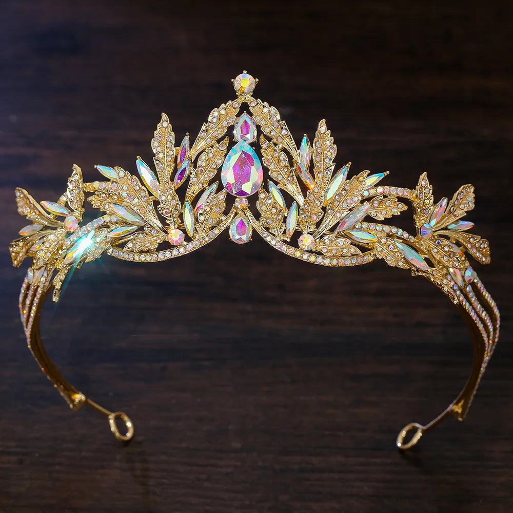 Elegant Fall Leaf Tiara Headband for Women - Nature-Inspired Hair Accessory for Autumn Weddings, Halloween Costumes & Boho Fashion