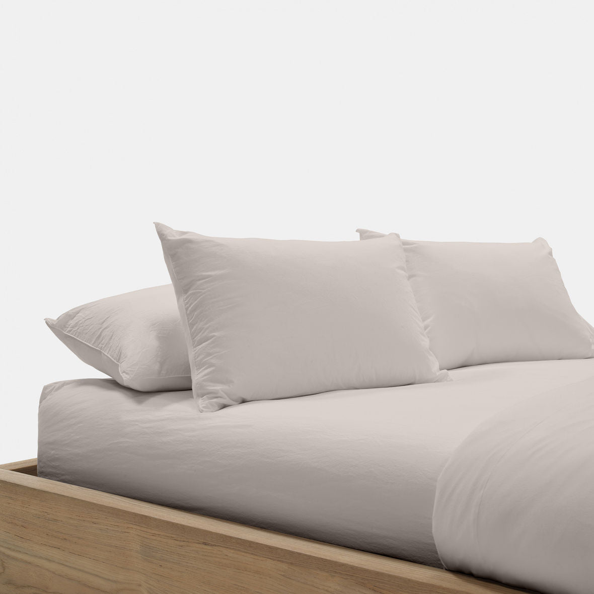 Premium Set of 2 Soft Cotton Pillow Shams in Oyster White - Luxury Bedding for Master Bedroom & Guest Room Decor