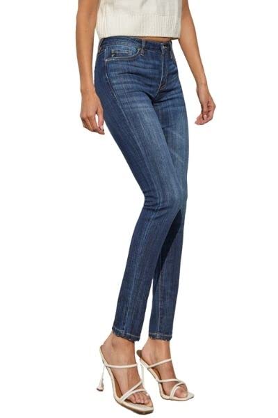 Kancan Women's Mid Rise Super Skinny Jeans - Stretch Denim Pants for Women, High Waist Slim Fit Jeans (KKC7085LOH) | Perfect for Casual Wear, Night Out & Everyday Fashion