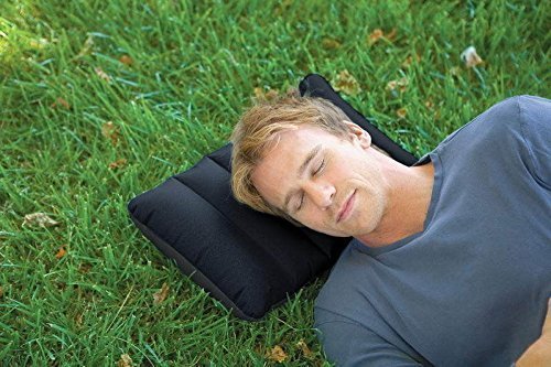Ultra-Soft Inflatable Travel Pillow for Adults, Kids & Babies - Velvet Comfort for Airplane, Car & Camping - Portable & Compact (Blue) - Pack of 1