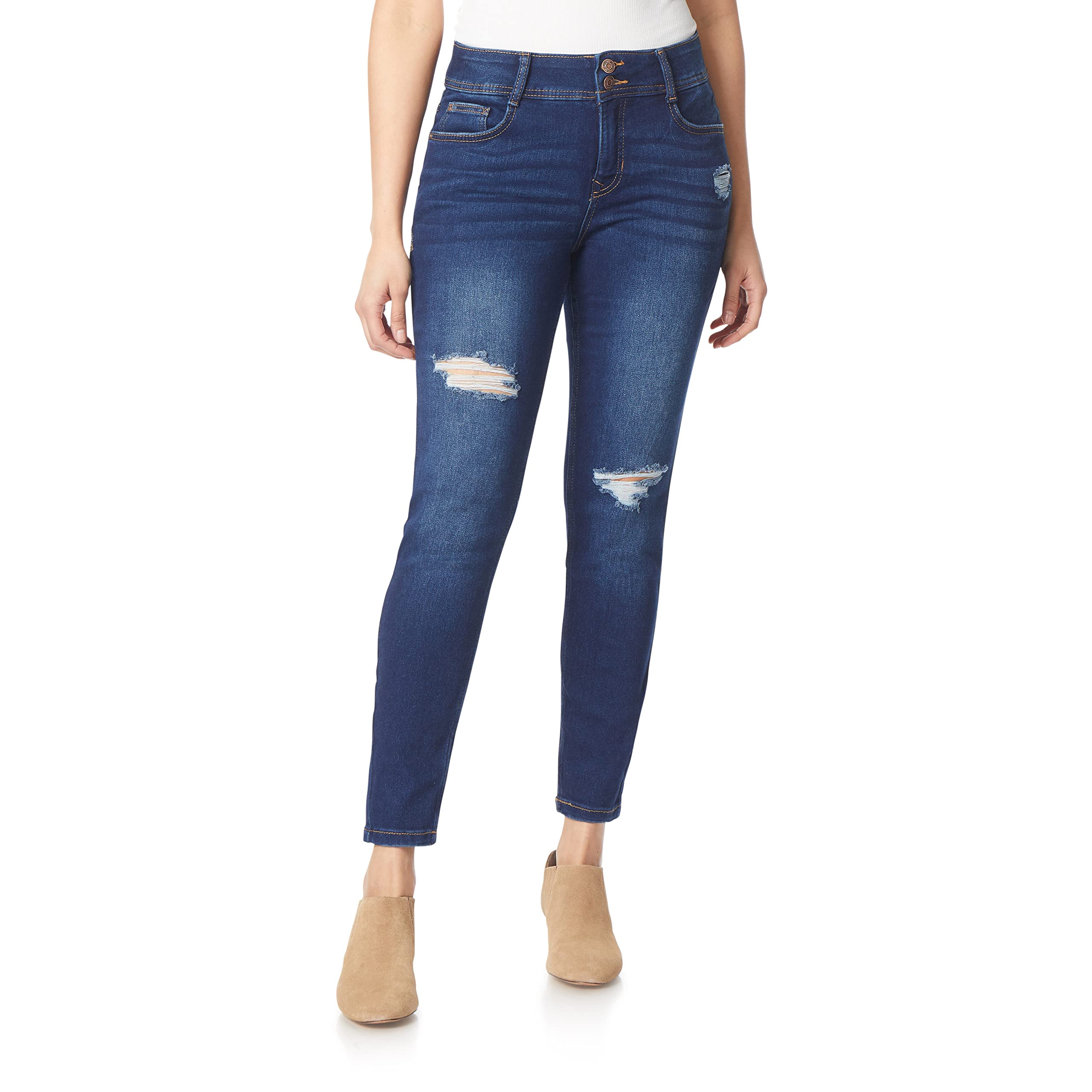 Angels Forever Young Women's High Waisted Curvy Skinny Jeans - Stretch Denim Pants for Casual Wear & Night Out
