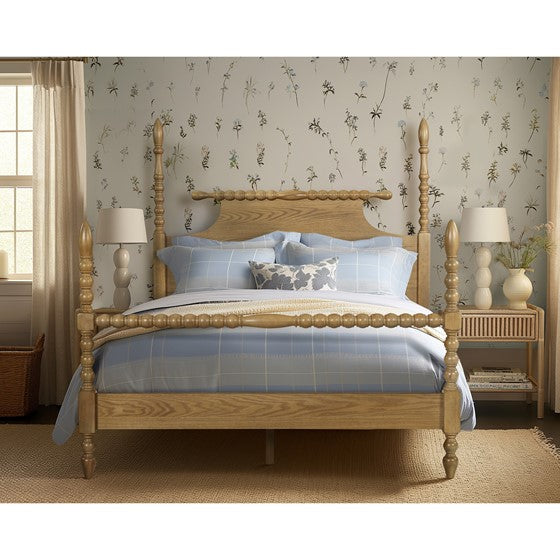 Beckett Bed - Modern Platform Bed Frame with Wooden Slats, Queen Size - Perfect for Bedroom, Guest Room & Dormitory