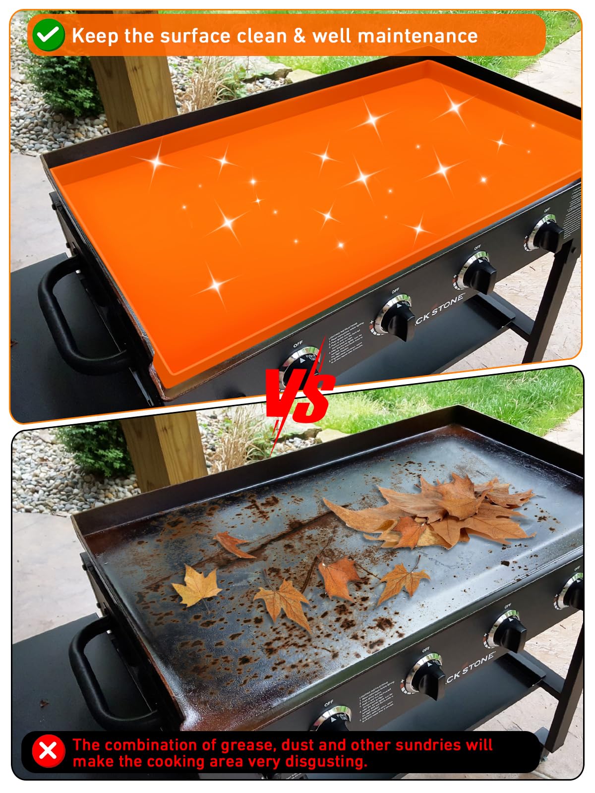 **Upgraded Silicone Griddle Mat for 36
