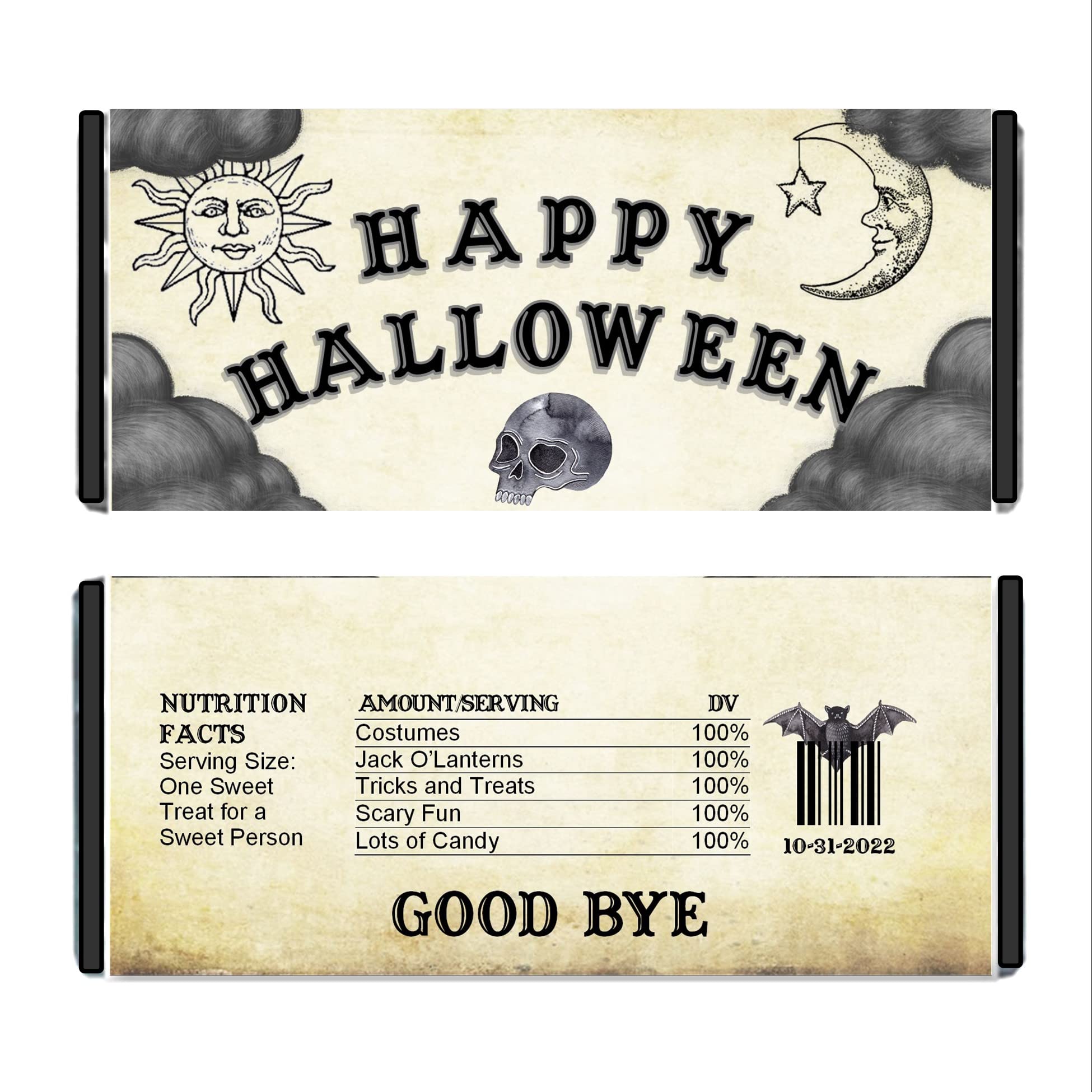 Halloween Ouija Board Candy Wrappers - 20 Pack for Party Favors & Chocolate Bars