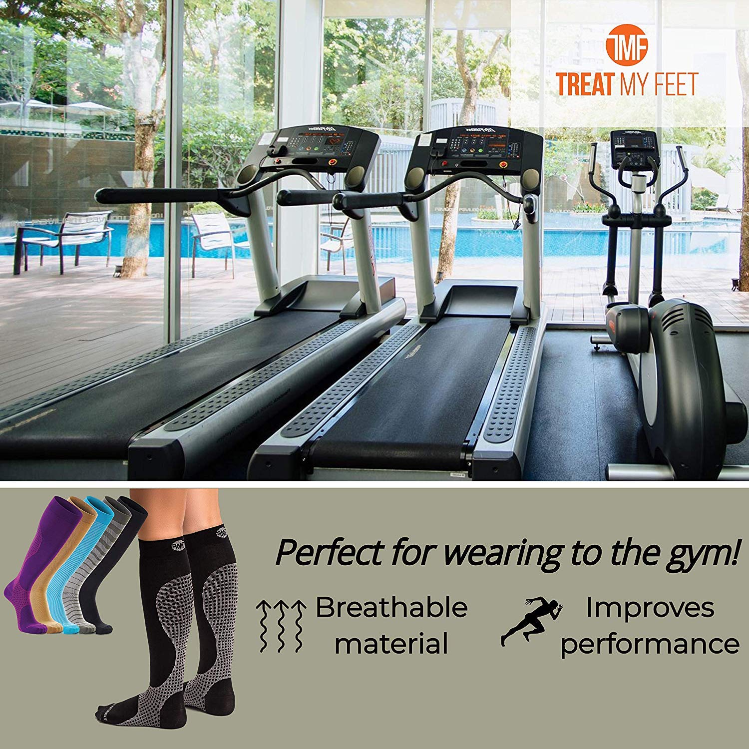 Compression Socks for Women & Men - 3 Pairs for Running & Travel