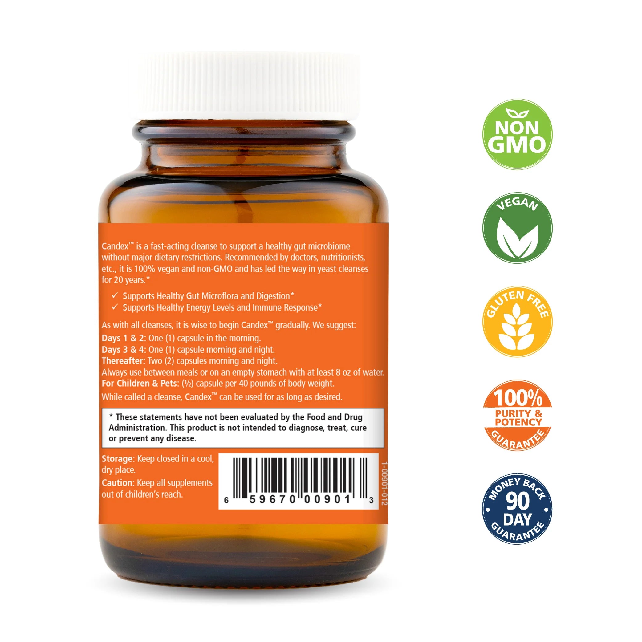 Pure Essence Candex - Digestive Enzyme Supplement for Gut Health & Candida Support | Supports Healthy Digestion & Immune System - Ideal for Daily Wellness & Detox