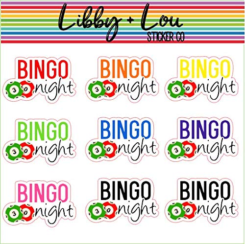 Bingo Night Planner Stickers - Fun Game Party Supplies for Events & DIY