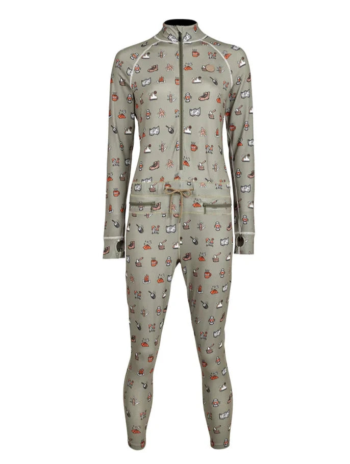 Airblaster Women's Hoodless Ninja Suit 2025 - Lightweight Thermal Base Layer for Skiing, Snowboarding & Winter Sports