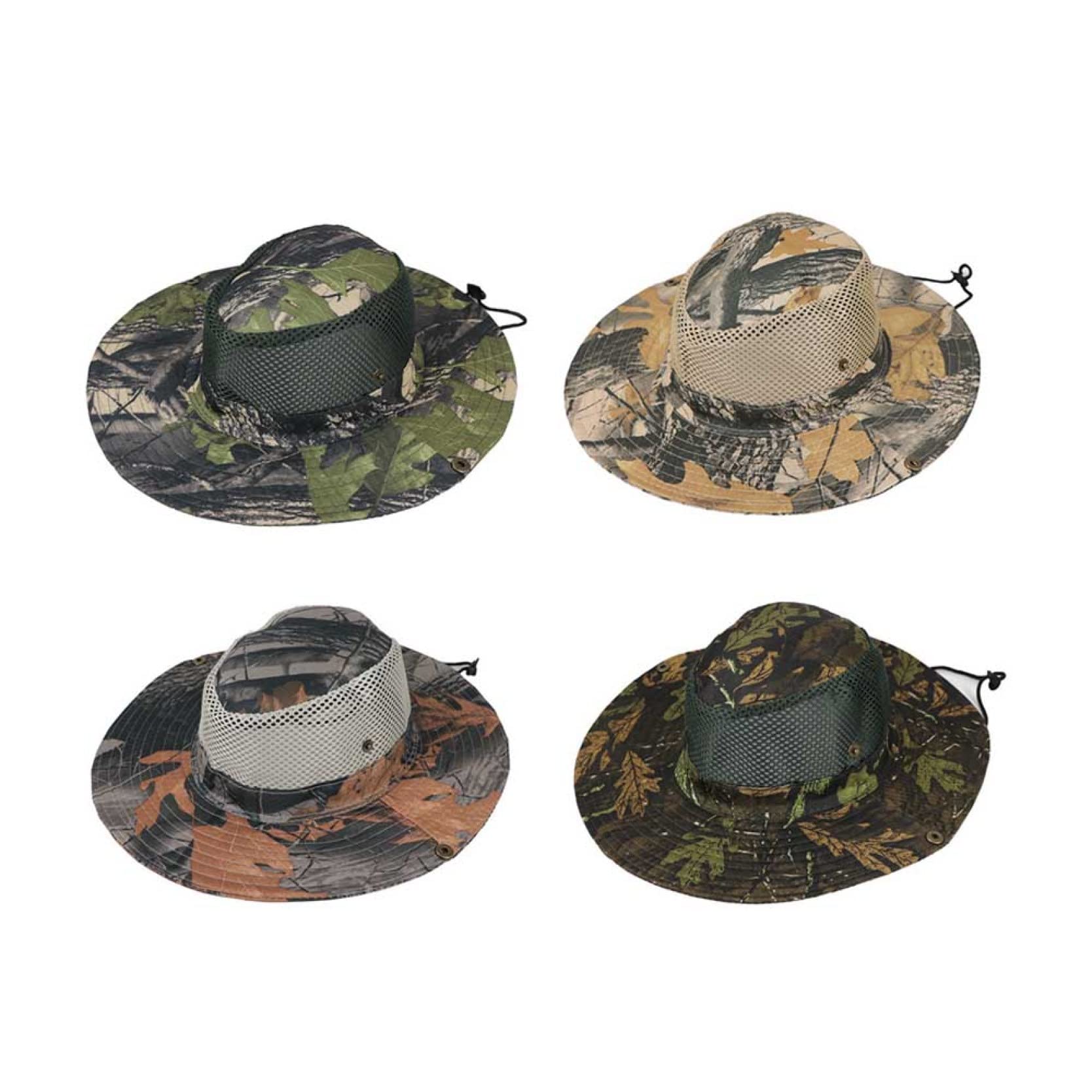 Men's Camouflage Bucket Hat - Wide Brim Sun Hat for Fishing, Camping & Outdoor Activities | Jungle Camo Fisherman Cap UV Protection