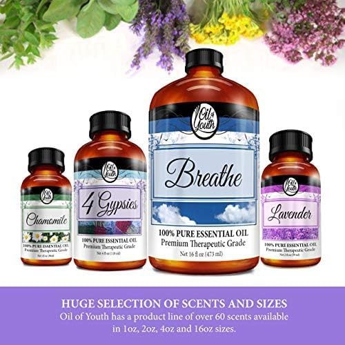Youth Vanilla Essential Oil 4oz - 100% Pure Aromatherapy Oil for Candle Making, Diffusers, Massage & Skin Care | Relaxing Scent for Home Spa & Stress Relief
