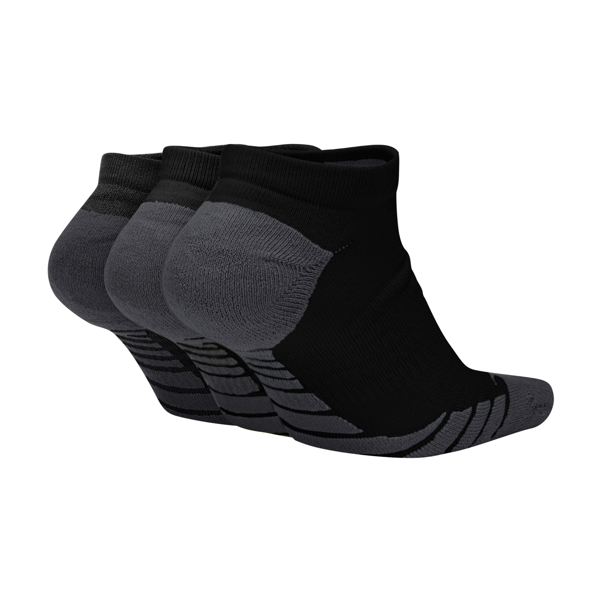 Nike Men's Max Cushioned No Show Socks 3 Pack - Breathable Athletic Socks for Running, Gym & Everyday Comfort