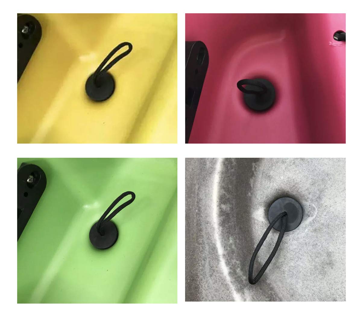 Silicone Kayak Scupper Plugs - 4 Pack Black Waterproof Canoe & Kayak Accessories for Drain Hole Protection - Perfect for Fishing, Recreation and Water Sports