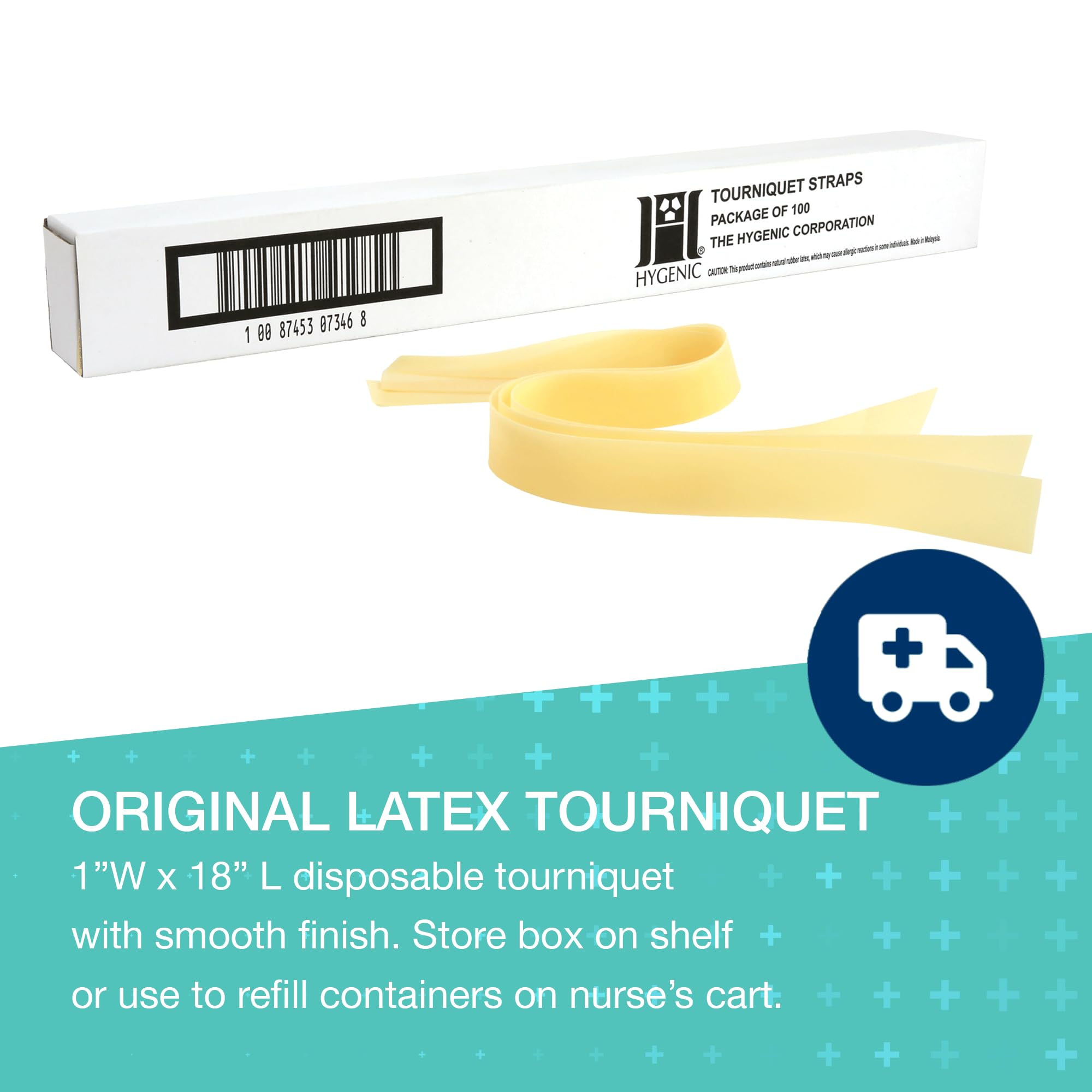 **Disposable Latex Tourniquets - 1,000 Pack (10 Boxes of 100) - Tan Medical Blood Drawing Straps for Phlebotomy, IV Insertion & First Aid**