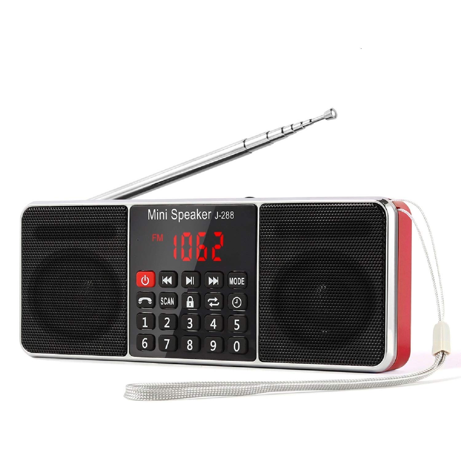 J-160 Retro Bluetooth AM/FM/SW Radio & J-288 Portable AM/FM Bluetooth Stereo Radio with SD Card, USB, Aux-in MP3 Player - Rechargeable Battery Powered for Home, Office, Travel & Outdoor Use