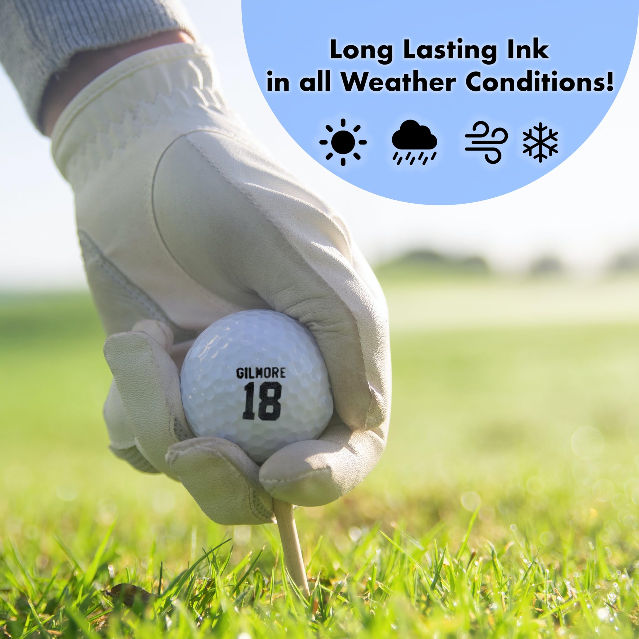 Self-Inking Golf Ball Stamper - Happy Series Reusable Golf Ball Marker & Stamp Tool for Personalizing & Identifying Golf Balls | Perfect for Tournaments, Practice & Gifting