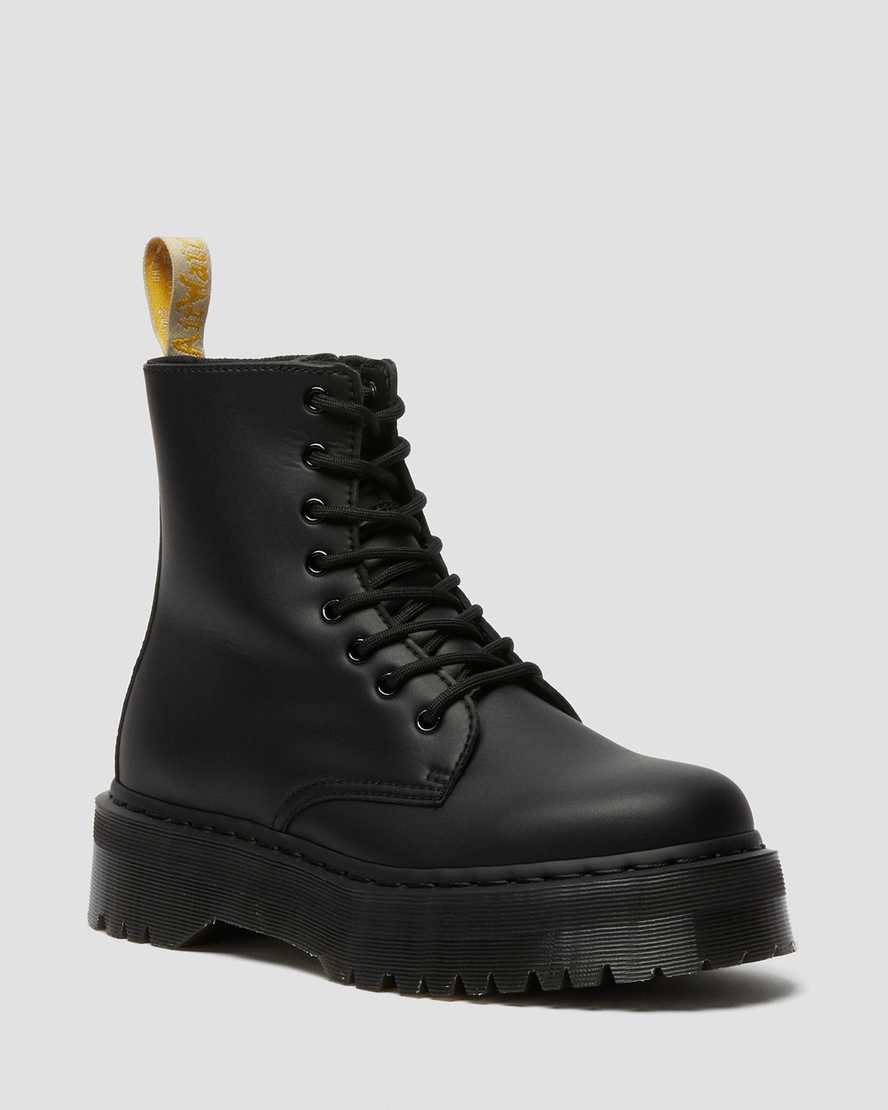 Dr. Martens Vegan Jadon II Black Leather Boots - Stylish & Comfortable for Everyday Wear, Work & Outdoor Adventures