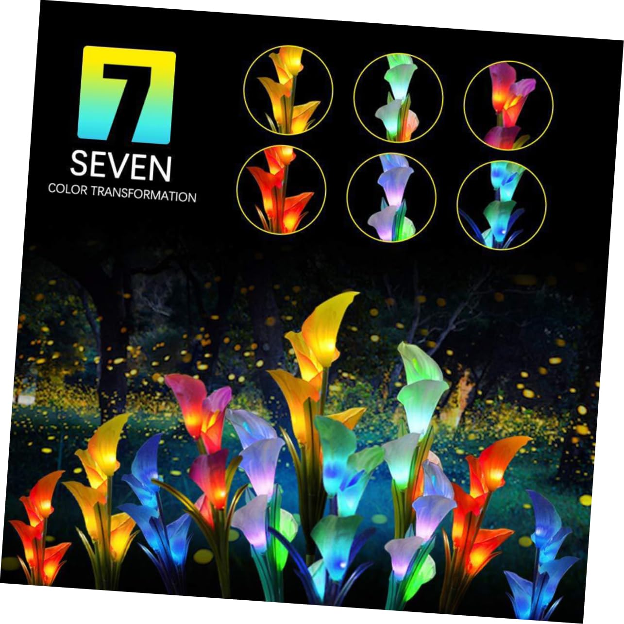 Solar Powered LED Calla Lily Outdoor Lights - 2 Pack White & Purple Landscape Lighting for Garden, Pathway, Patio Decor | Weatherproof & Energy Efficient Floral Lamps for Romantic Evening Ambience
