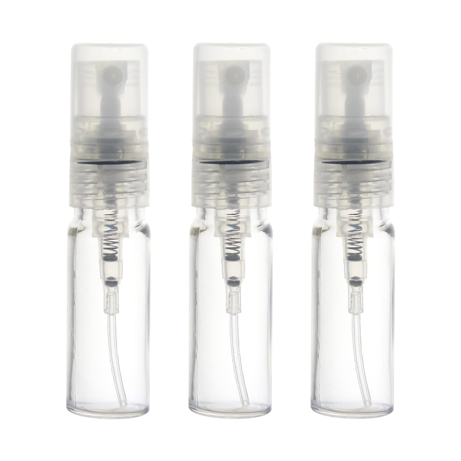 NSB Herbals 6-Pack 5ml Clear Refillable Mini Spray Bottles for Sanitizer, Perfume, Essential Oils & More - Perfect for Travel, Purse, Gym & DIY Blending