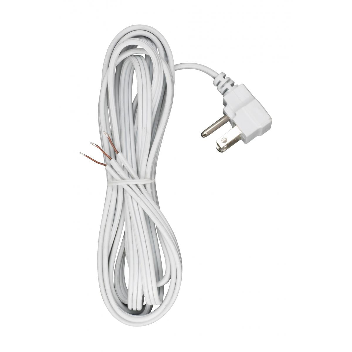 10-Foot White Extension Cord Set - Durable & Flexible Power Cord for Home, Office, and Outdoor Use