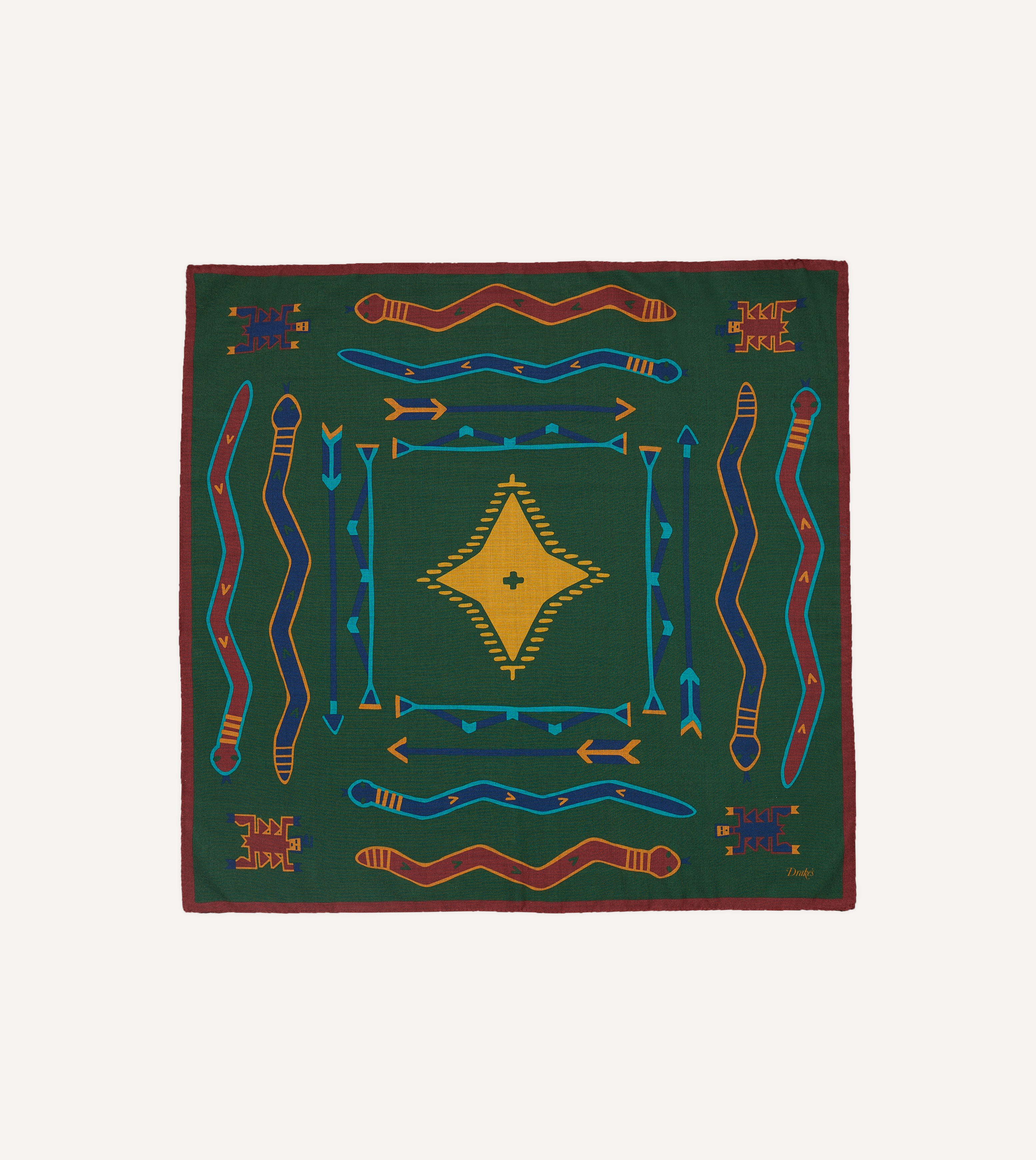 Authentic Navajo Print Wool Silk Bandana – Soft & Stylish Scarf for Women & Men – Perfect for Outdoor Adventures, Festivals, and Fashion Accessories