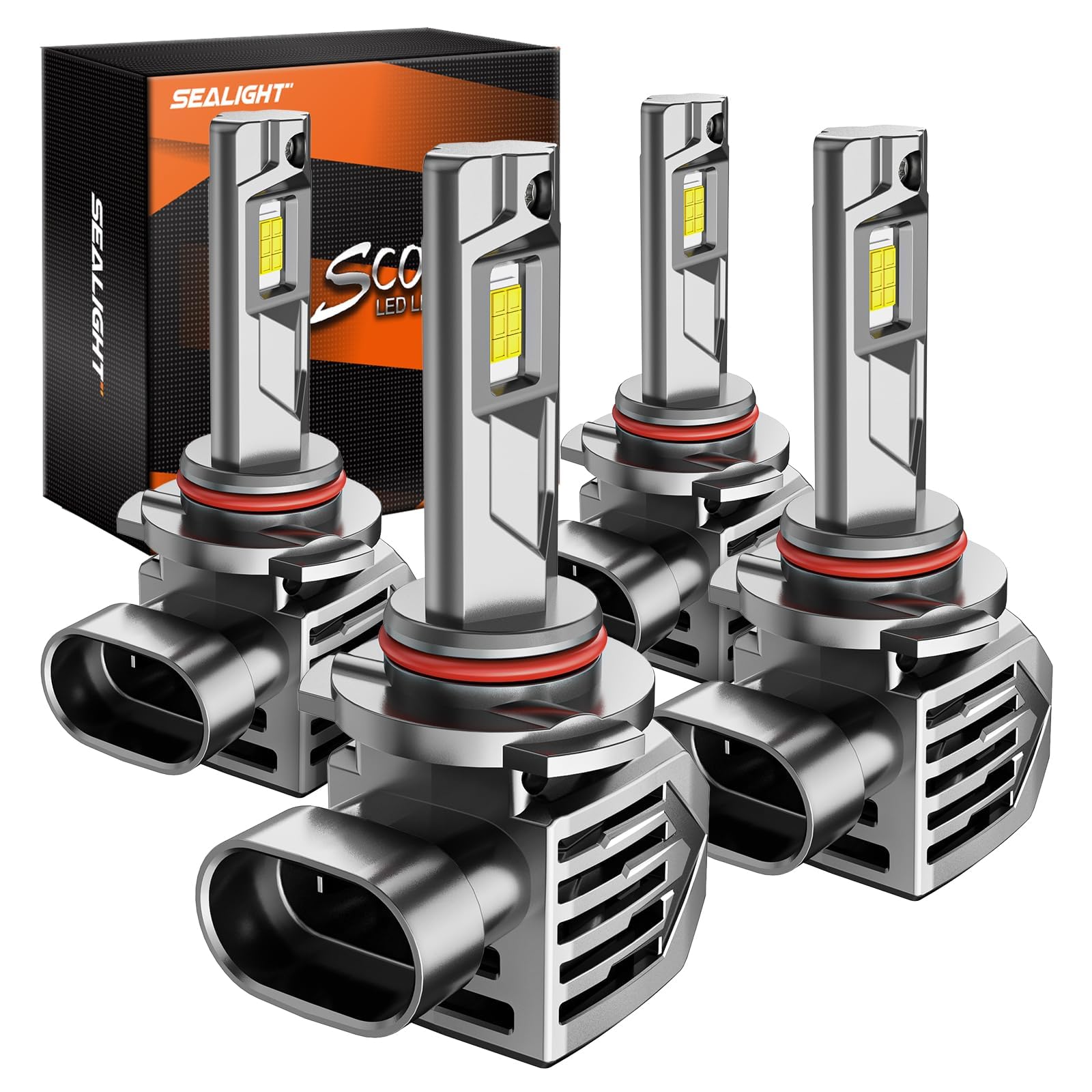 SEALIGHT 9000 Lumens LED Light Bulbs - 2025 Version, Wireless, 60000 Hours Lifespan, Plug and Play, Pack of 4 - Perfect for Home, Office, and Outdoor Lighting