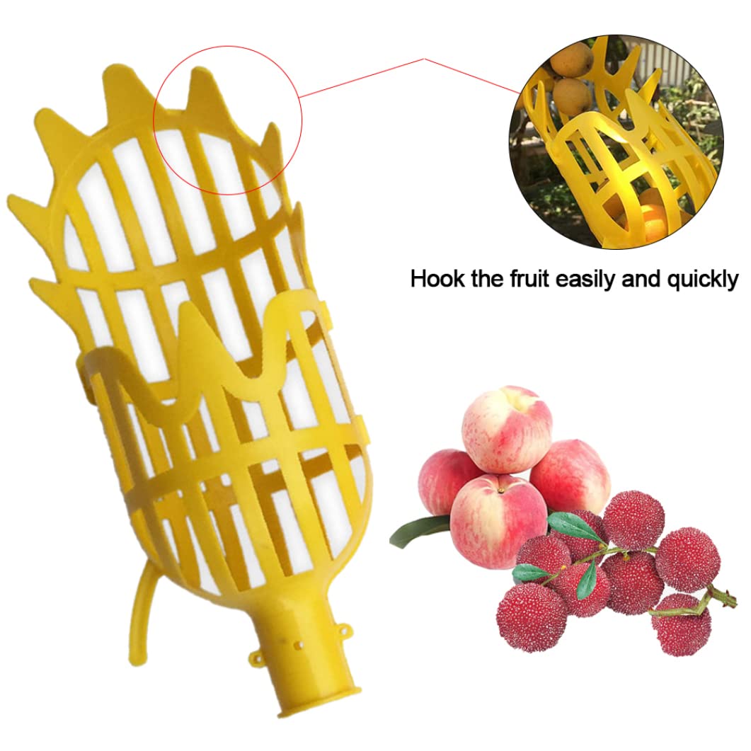 4PCS Lightweight Telescopic Fruit Picker Set - Extendable Fruit Harvesting Tool for Apples, Peaches, Lychee & Berries | Perfect for Home Garden, Orchard Harvesting & Farm Fruit Collection
