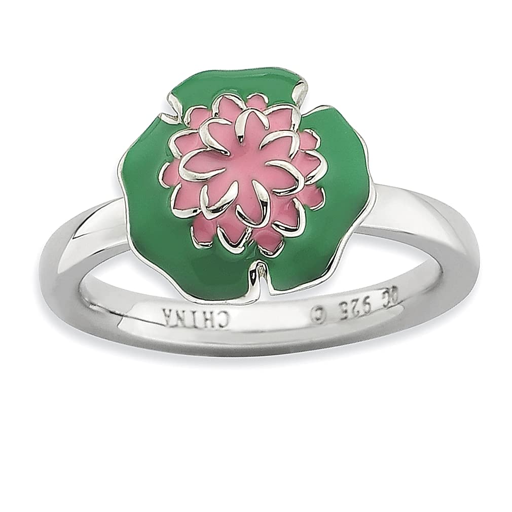925 Sterling Silver Water Lily Ring - Stackable Flower Jewelry for Women - Perfect Gift for Her - Daily Wear & Special Occasions