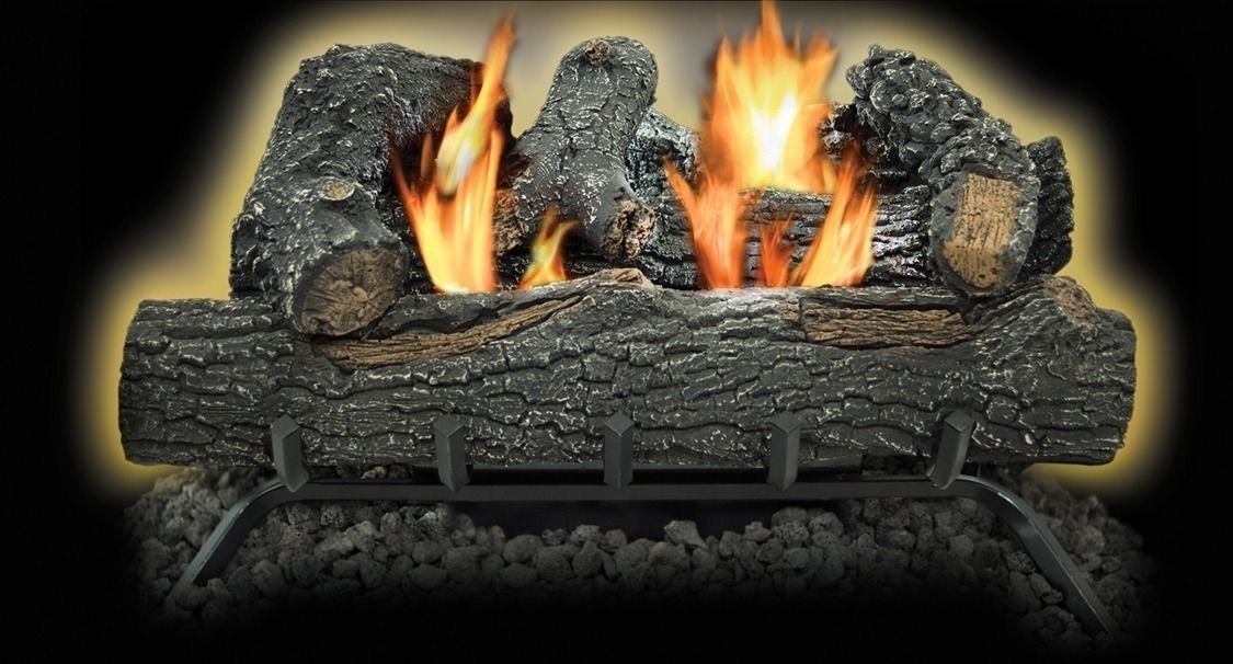 Dura Heat 18-Inch Gas Log Set - Realistic Vented Fireplace Logs for Indoor & Outdoor Use - Perfect for Living Rooms, Patios, and Decks