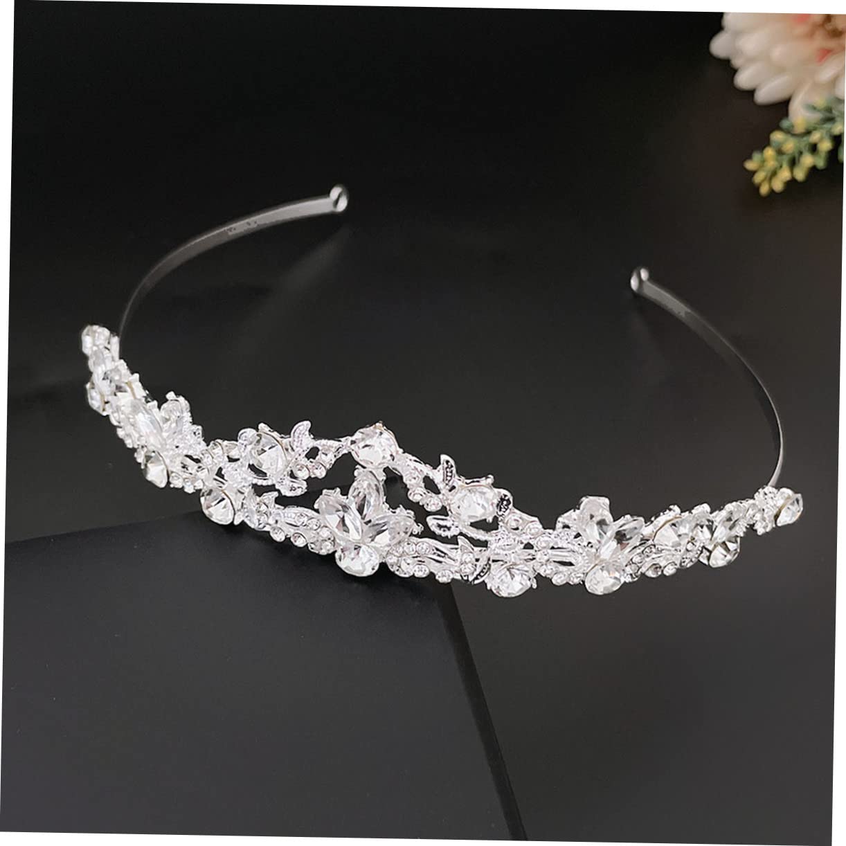Elegant Minkissy Rhinestone Tiara Crown for Women & Girls - Wedding, Birthday, Pageant, Princess Party Accessory | Sparkling Hair Jewelry for Brides, Kids, Special Occasions