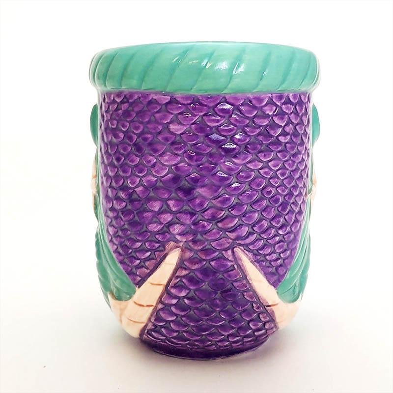 BarConic® Tiki Mermaid Tail Mug - 16 oz Ceramic Tropical Drinkware for Cocktails, Juice & Iced Coffee - Perfect for Beach Parties, Luau Themed Events & Summer Decor