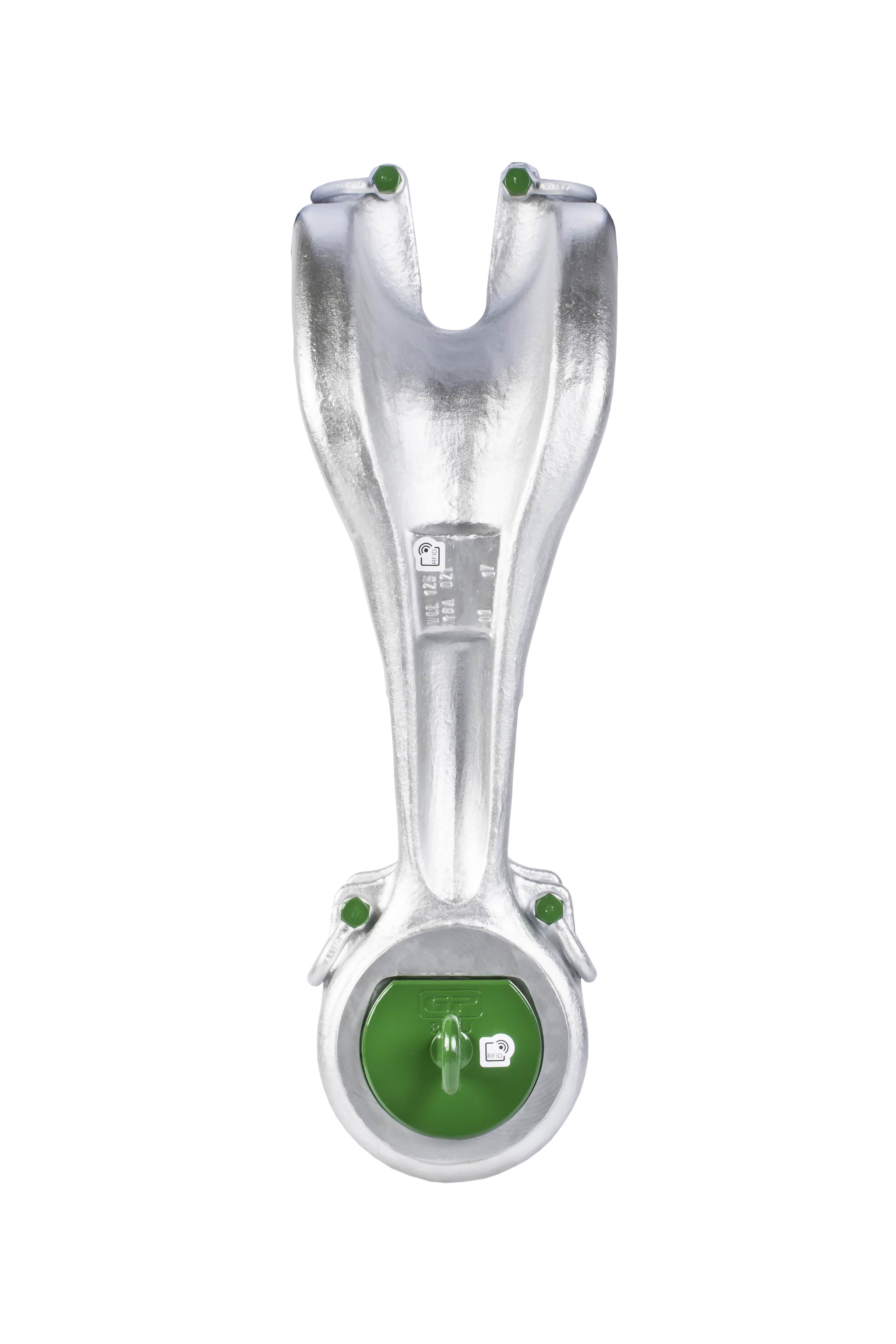 Heavy Duty Green Pin Power Sling Shackle with Safety Nut & Bolt Pin - Ideal for Rigging, Towing, and Marine Applications