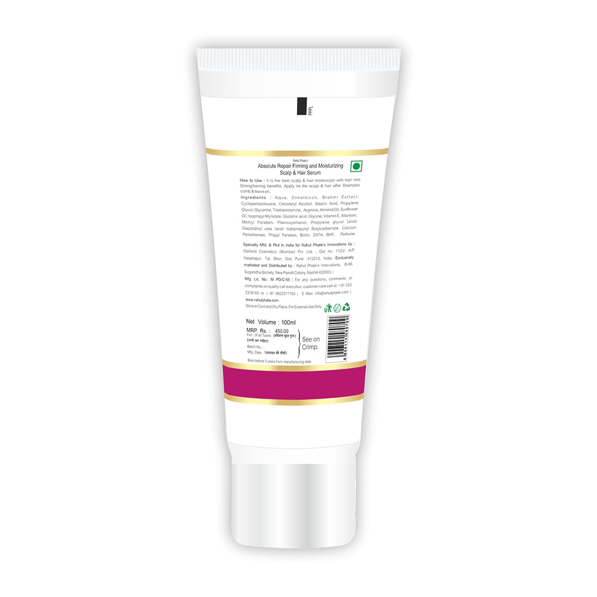 Absolute Repair Firming & Moisturizing Scalp & Hair Serum 100ml - Intense Hydration for Dry, Damaged Hair - Perfect for Daily Use & Hair Care Routine