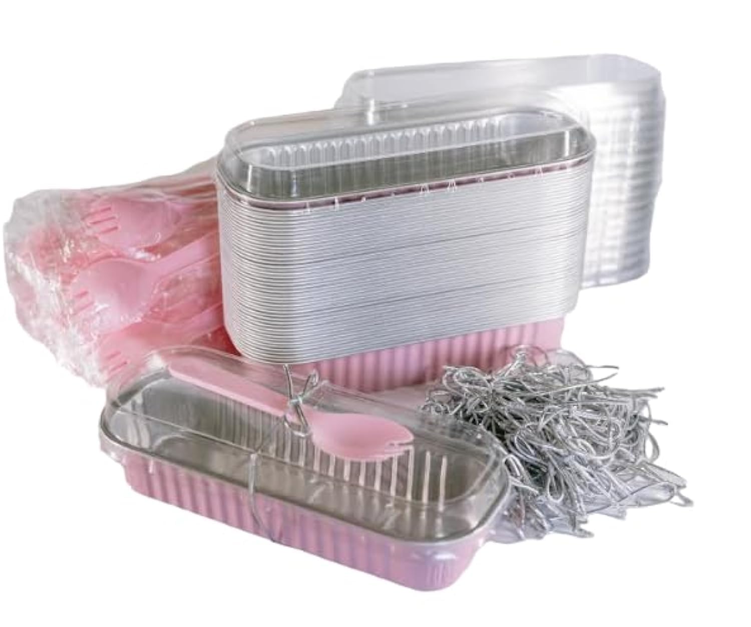 SWEET CHARLOTTE'S BAKESHOP 50-Pack 6” Mini Loaf Pans with Lids - Disposable Aluminum Foil Baking Containers for Cakes, Bread & Desserts - Includes Free Digital Download - Perfect for Home Baking, Parties & Gift Giving