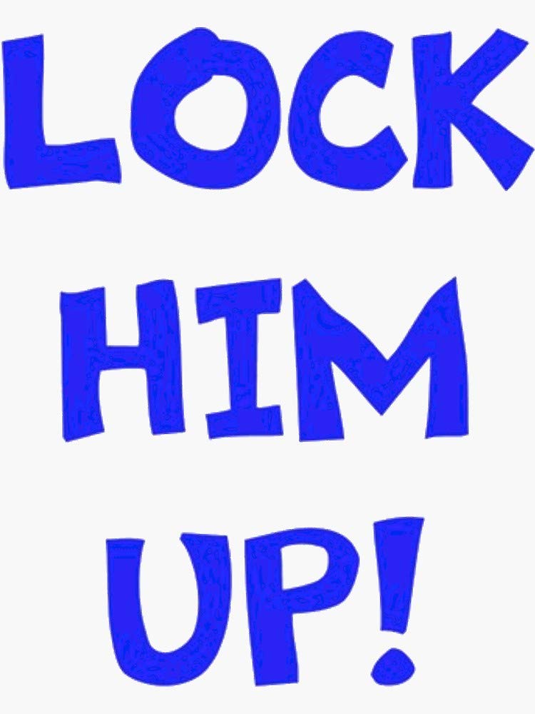 Lock Him Up Impeach Trump Resist Persist - Funny Political Bumper Sticker for Cars, Windows, Trucks - Express Your Views on Vehicles, Laptops, and Notebooks