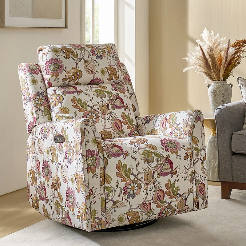Alois Swivel Rocker Recliner Chair with Adjustable Headrest - Comfortable Living Room Furniture for Relaxing, Reading & Watching TV
