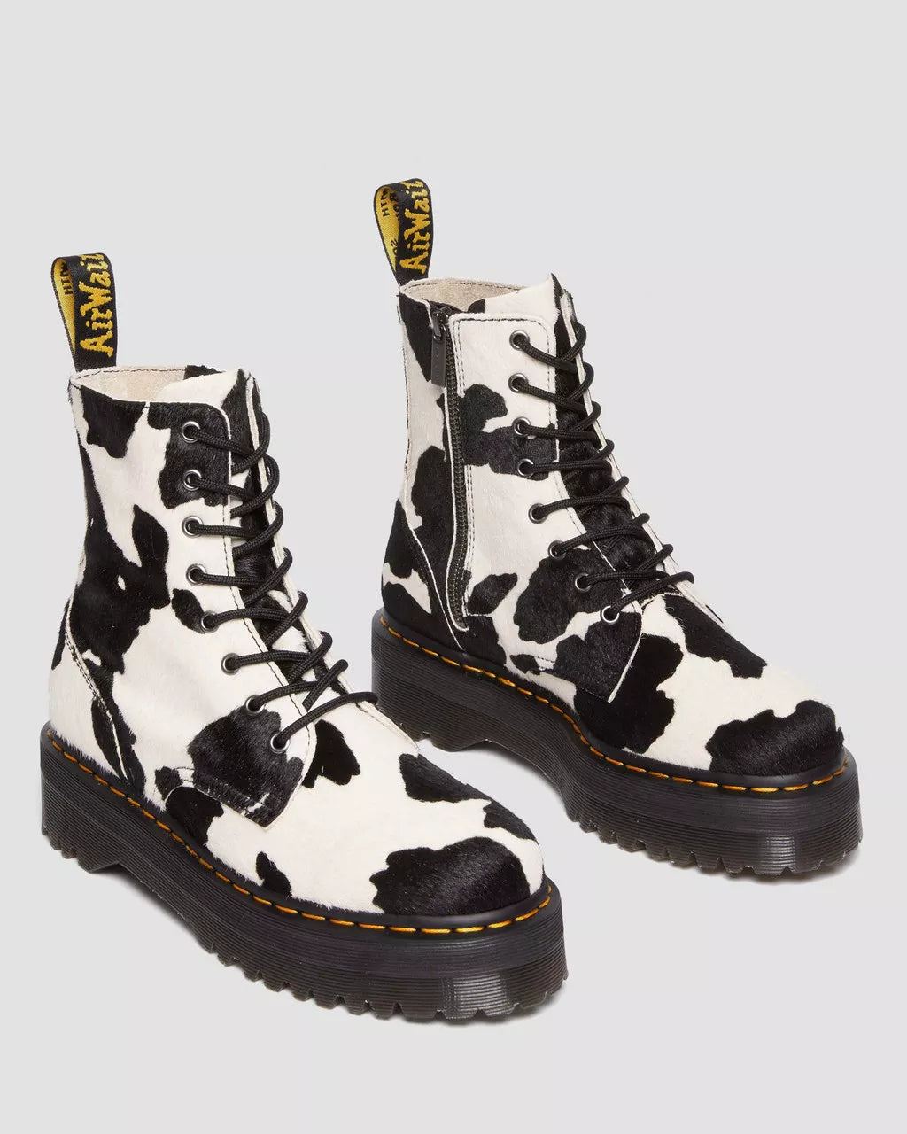 Dr. Martens Jadon Boot - Vegan Leather Cow Print Platform Boots for Women | Punk & Gothic Fashion, Street Style & Everyday Wear