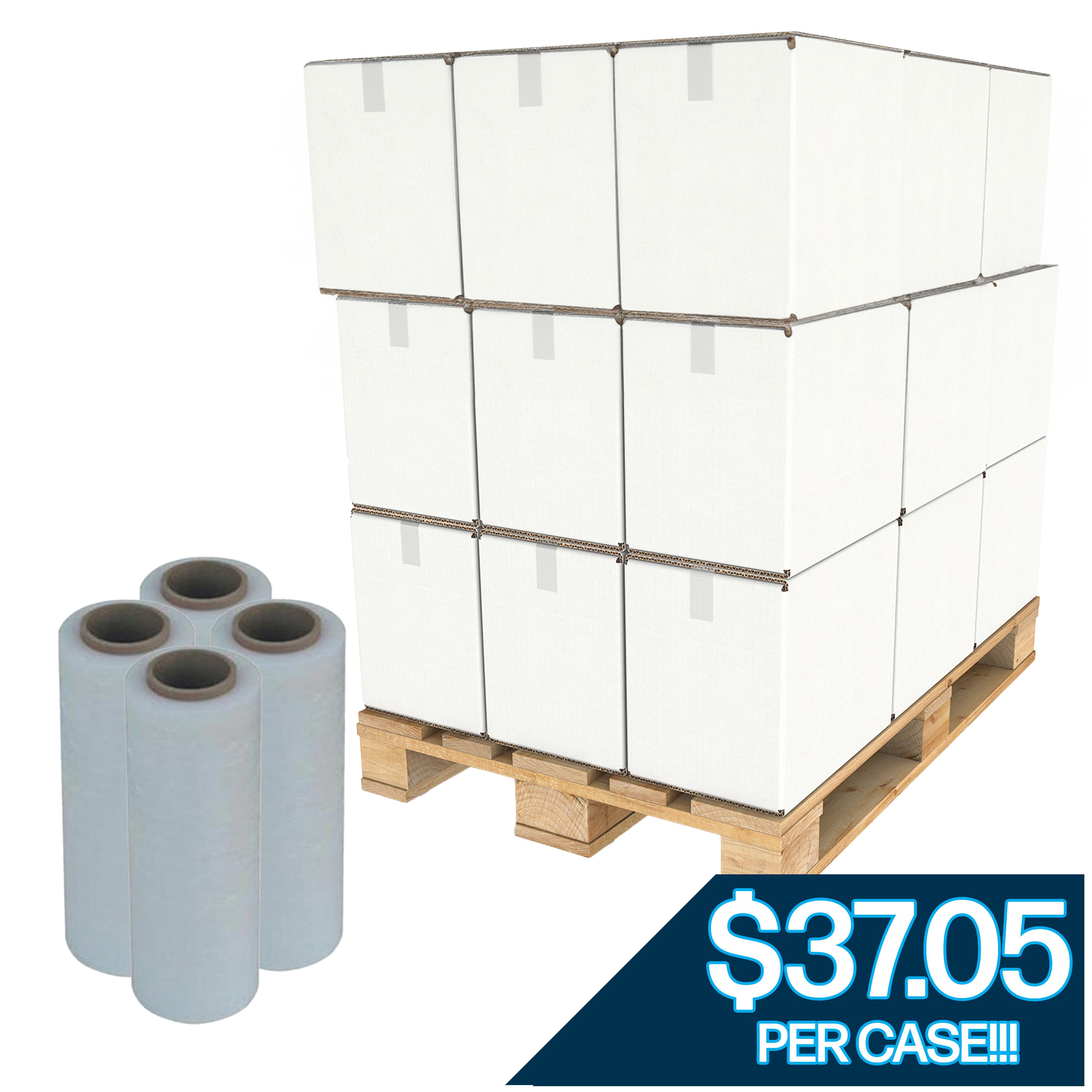 80 Gauge Heavy Duty Stretch Wrap for Pallets - 48 Cases - Secure & Protect Shipments for Warehousing, Moving & Storage